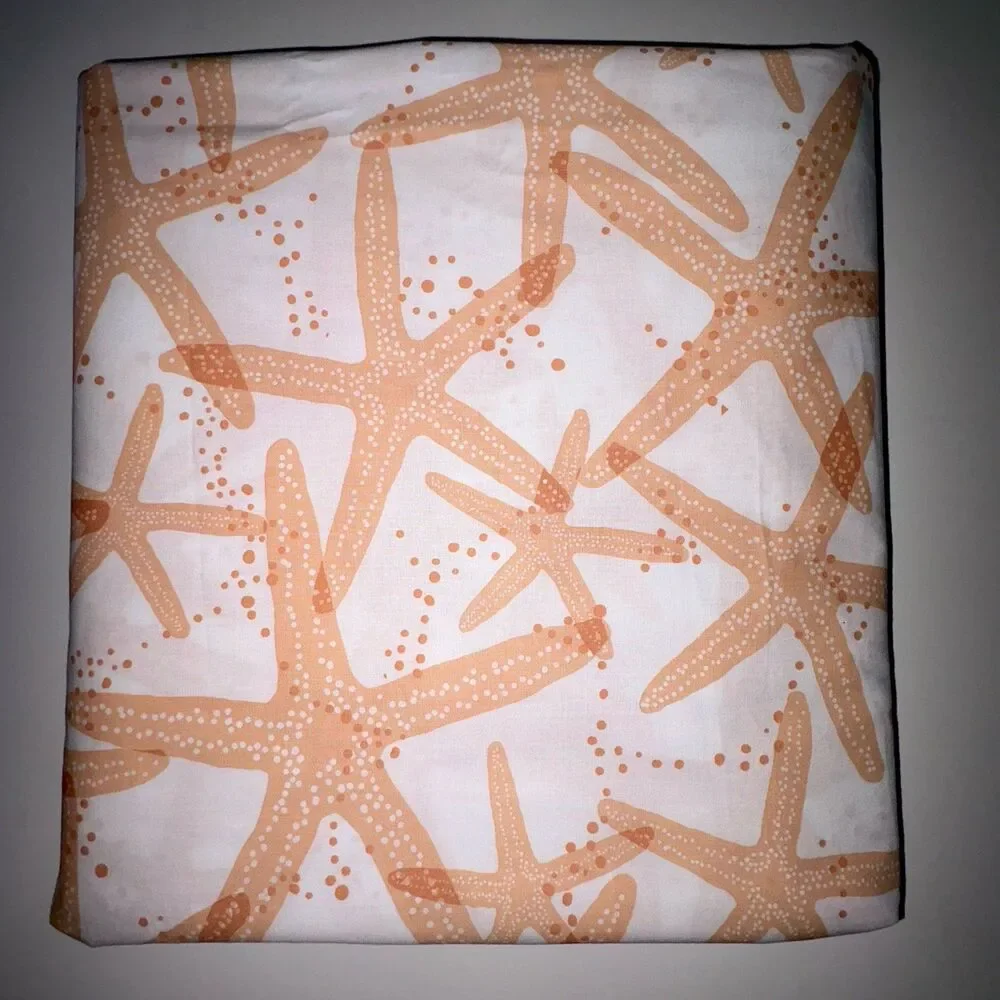 The Company Store Duvet Cover Starfish Print Beachy Lake Shore Size Twin XL NEW